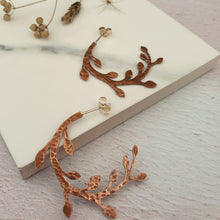 Copper Woodland Hoop Earrings