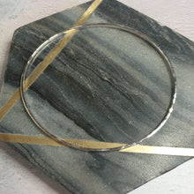Hammered Silver Bangle
