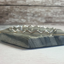 Wave Silver Bangle