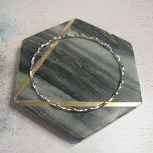 Wave Silver Bangle