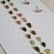 Little Tourmaline Leaf Stud Earrings