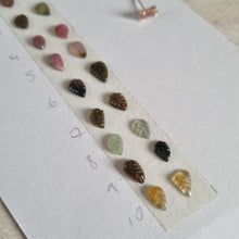Little Tourmaline Leaf Stud Earrings