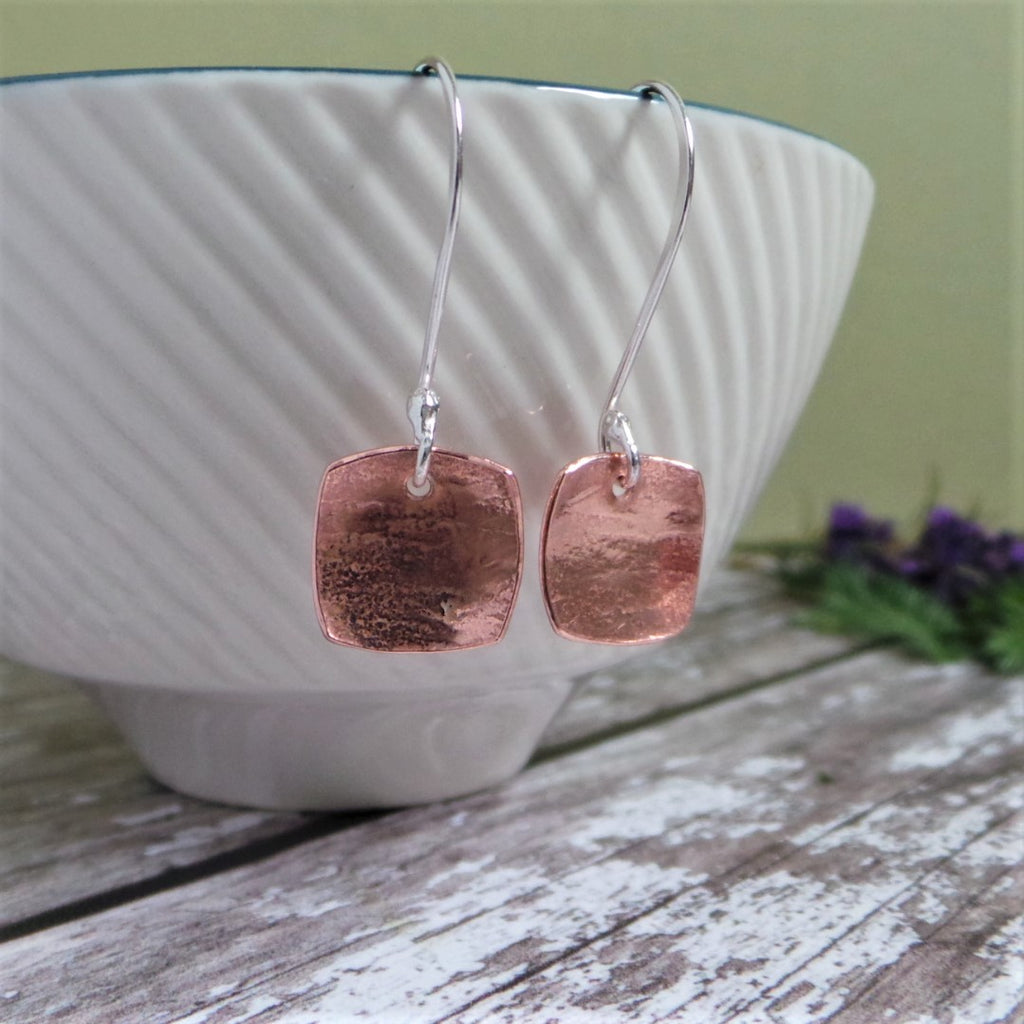 Copper earrings deals