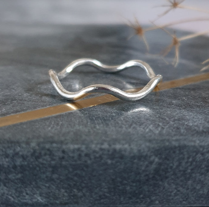 Handmade Sterling Silver Wave Ring