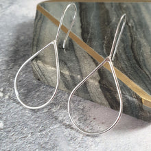 Raindrop sterling silver dangle earrings