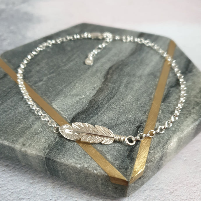 Feather Silver Bracelet