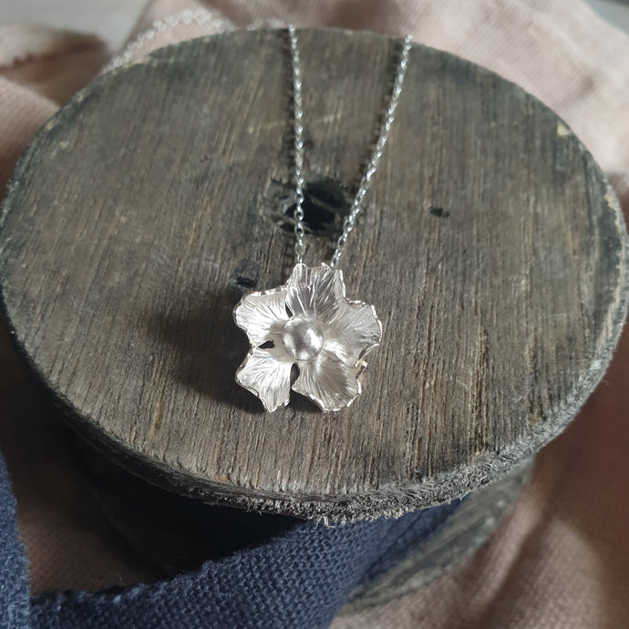 Silver Flower Necklace