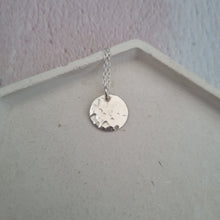 Silver Hammered Disc Necklace