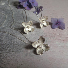 Hydrangea Silver Flower Necklace