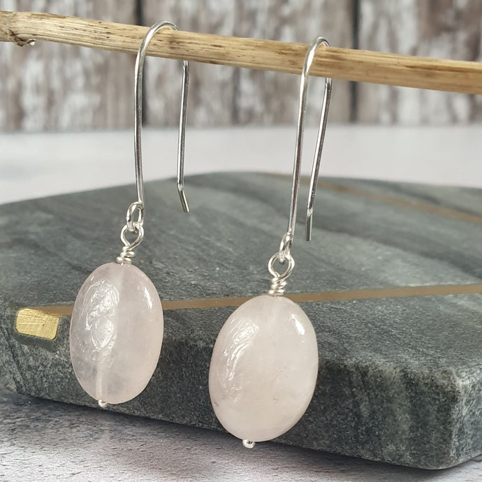 Pink Gemstone Drop Earrings