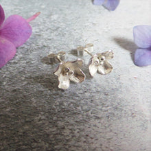 Hydrangea Silver Stud Earrings