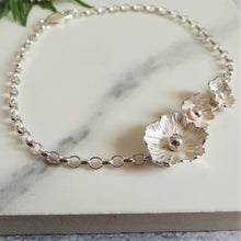 Handmade Silver Flower Bracelet