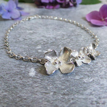 Hydrangea Silver Flower Bracelet