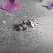 Hydrangea Silver Stud Earrings
