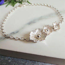 Handmade Silver Flower Bracelet